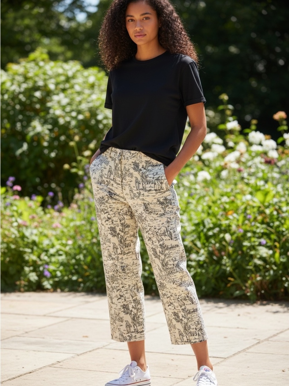 Crush On You Women’s Toile Capri Pants 14 NWT